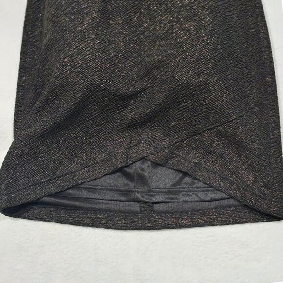 Aidan Mattox ✦ Black Metallic Cocktail Dress ✦ Cap Sleeve Stardust Elegance Sz 4 - Picture 6 of 12